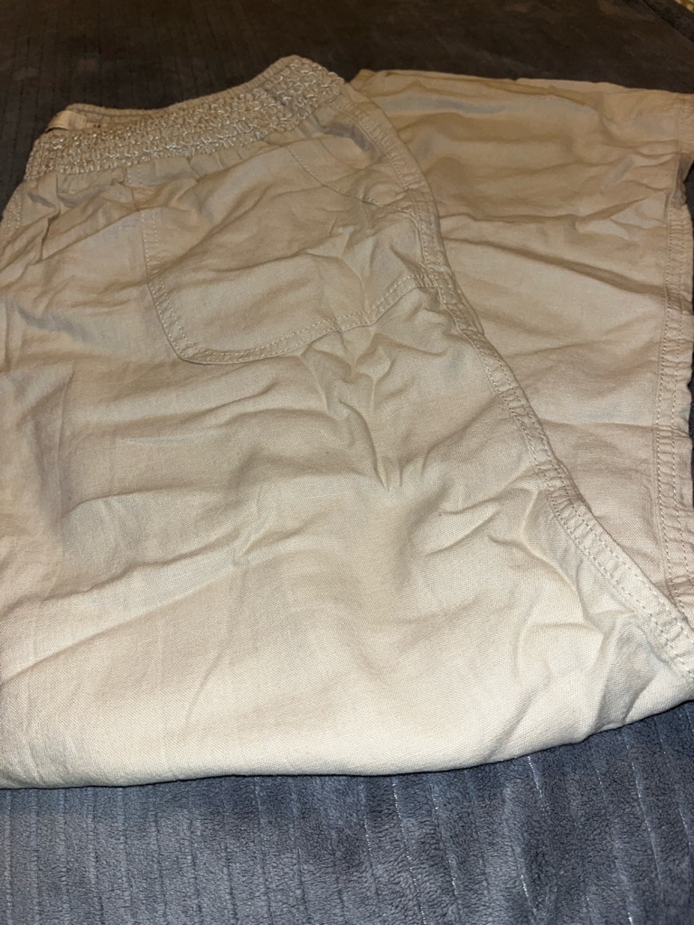Sonoma Cream Wide-Leg Pants